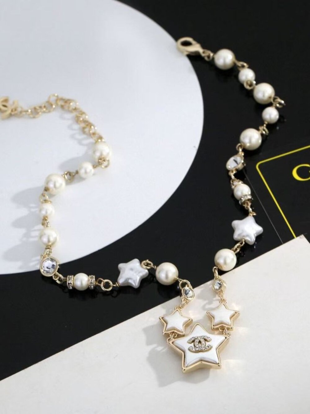 🍇🍇CHANEL Star & Double C Pearl Necklace🍓🍓